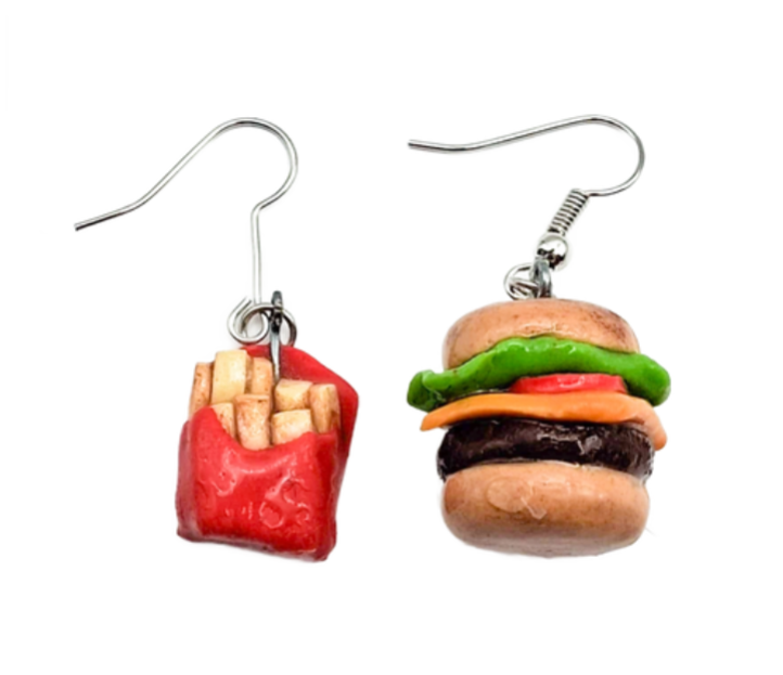 The "Can You Ear Me Now?" Burger and Fries Drop Earrings